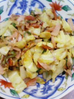キャベツとハムのしょうが醤油炒め-レシピのメイン写真