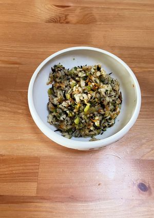 小松菜ひじきの混ぜご飯[離乳食・幼児食］-レシピのメイン写真