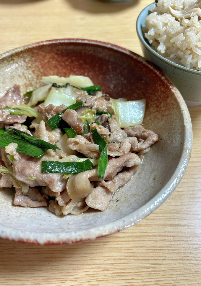 豚こまと白菜とニラの中華炒め-レシピのメイン写真