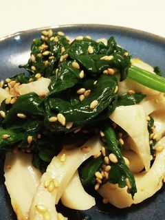 レンジで簡単!ほうれん草とちくわのナムル-レシピのメイン写真