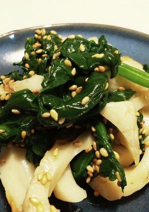 レンジで簡単！ほうれん草とちくわのナムル-レシピのメイン写真