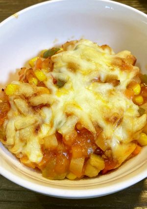 【幼児食1歳頃～】ミートごはんチーズかけ-レシピのメイン写真