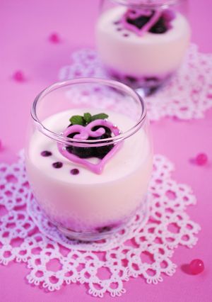 ブルーベリーハートのレアチーズケーキ-レシピのメイン写真