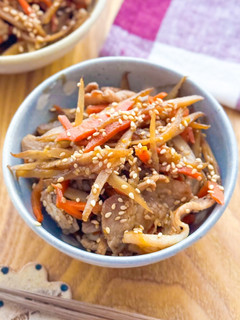 和食の定番♩豚肉入りきんぴらごぼう-レシピのメイン写真