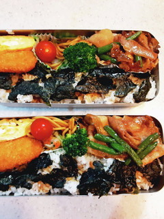 高校生弁当154 のり弁-レシピのメイン写真