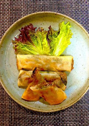 たっぷりレンコンと茄子ほうれん草春巻き-レシピのメイン写真