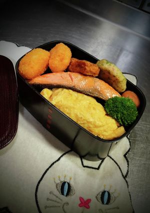 焼鮭＆玉子焼きのり弁当❨@≧↺≦@)❩ノ-レシピのメイン写真