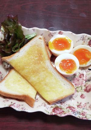半熟卵♪朝食に~か-レシピのメイン写真