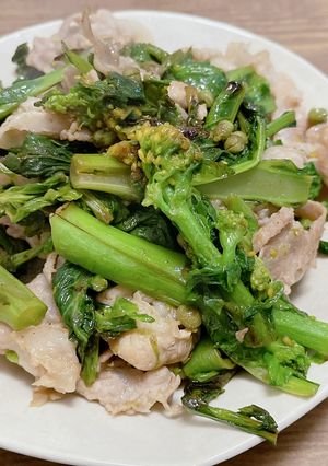 豚肉と菜の花　山椒炒め-レシピのメイン写真