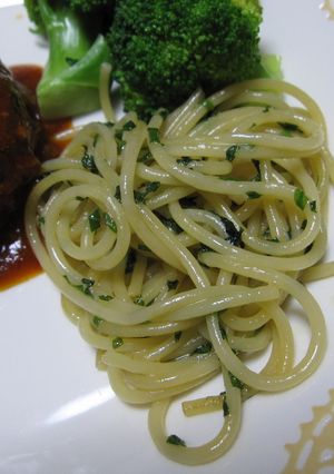 付け合せに♪　大葉のﾊﾟｽﾀ-レシピのメイン写真