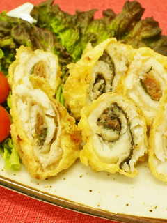マガレイのしそと梅巻き天ぷら-レシピのメイン写真