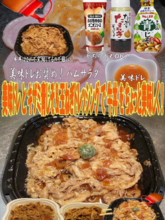 美味ドレと青じそ玉ねぎドレッシングで牛丼-レシピのメイン写真
