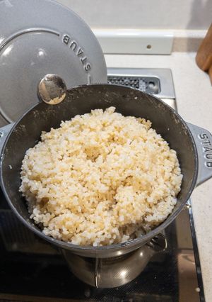STAUB 玄米の炊き方-レシピのメイン写真