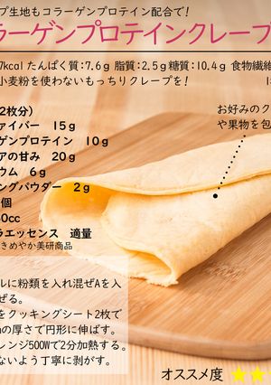 コラーゲンプロテインクレープ生地-レシピのメイン写真