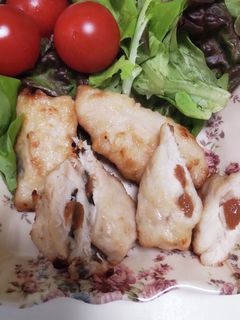 鶏ササミの梅しそ巻き~♡-レシピのメイン写真
