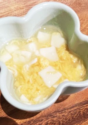 豆腐のかき玉スープ　離乳食-レシピのメイン写真
