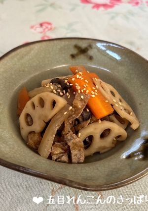 五目れんこんのさっぱり煮♪-レシピのメイン写真