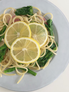 フレッシュな「菜の花とレモンのパスタ」-レシピのメイン写真