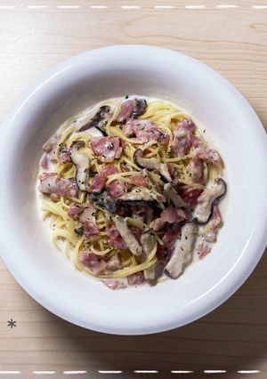 きのことベーコンのクリームパスタ-レシピのメイン写真