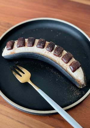 未完熟が美味♪カリとろ焼きチョコバナナ-レシピのメイン写真