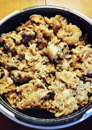 シーフード・チキンラーメン炊き込みご飯-レシピのメイン写真