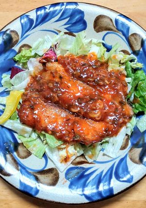 タラのムニエルにチリソースをかけて-レシピのメイン写真
