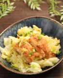簡単！イカフライとキャベツの白だし煮