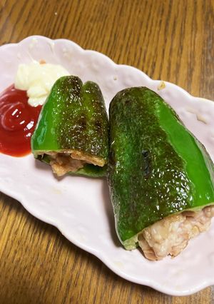 副菜★ピーマンのツナ詰め焼き-レシピのメイン写真