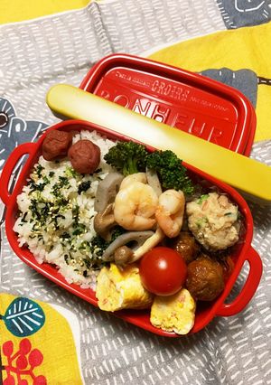 3/16よっちゃん　海老炒めのお弁当-レシピのメイン写真