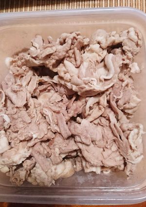 ストック！豚バラ豚こまのすき焼きのたれ煮-レシピのメイン写真