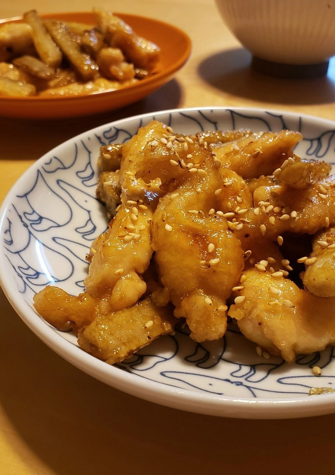 鶏胸肉とごぼうの甘辛炒め-レシピのメイン写真