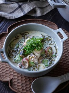 もずく入り豆乳冷や汁-レシピのメイン写真