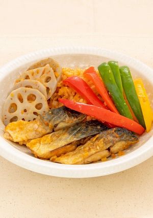 サバと加賀れんこんのカレー風パエリア-レシピのメイン写真