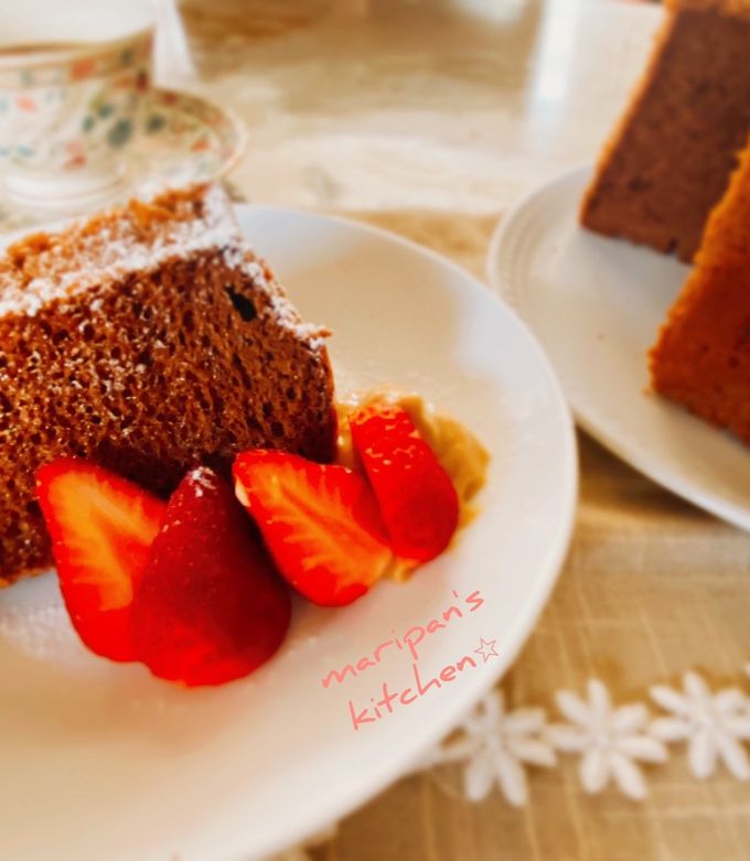 超しっとり濃厚チョコシフォンケーキ by まりぱん♪ 【クックパッド