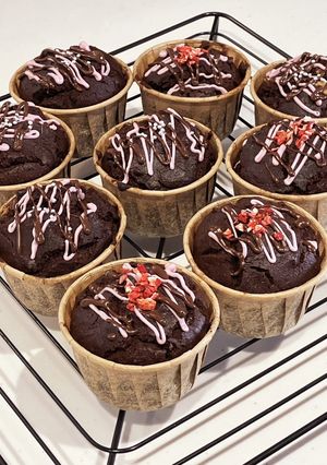 米粉活用*サクっとしっとりチョコマフィン-レシピのメイン写真