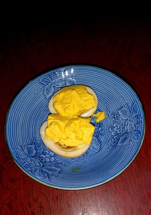 ウニ風豆腐オンザ煮たまご-レシピのメイン写真