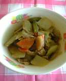 【学校給食】ごぼうと豚肉の炒め煮