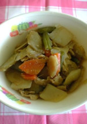 【学校給食】ごぼうと豚肉の炒め煮-レシピのメイン写真