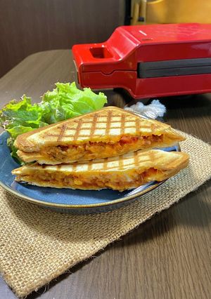2種のソースでラザニア風ホットサンド-レシピのメイン写真