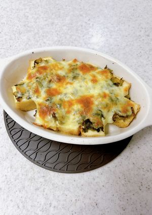 絹揚げの高菜漬けのせ♪チーズ焼き-レシピのメイン写真