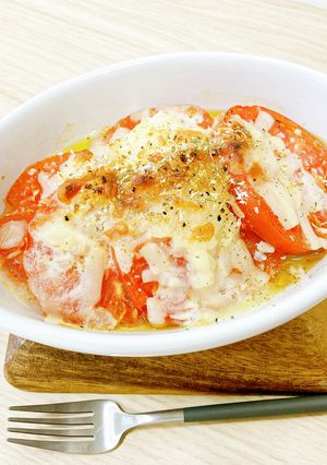 とろっとジューシー！トマトのチーズ焼き-レシピのメイン写真
