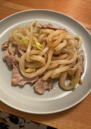 塩味焼きうどん-レシピのメイン写真