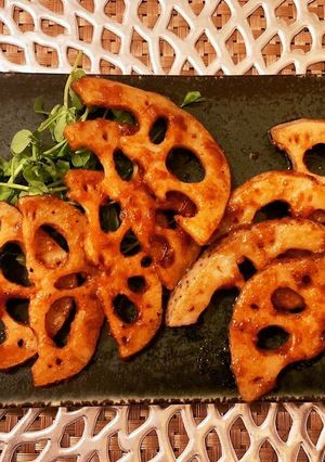 焼き肉のタレだけ♪れんこんステーキ風-レシピのメイン写真