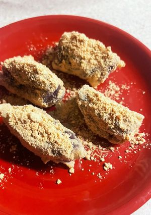 材料３つライスペーパーでひと口きな粉あん-レシピのメイン写真