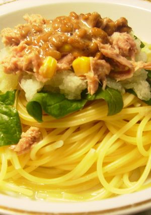 おかわり殺到☆納豆おろしパスタ♪-レシピのメイン写真