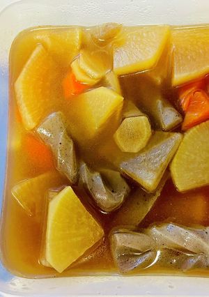 簡単!大根と蒟蒻の生姜煮-レシピのメイン写真