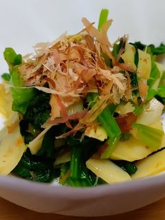 ほうれん草とたけのこ姫皮の和え物-レシピのメイン写真