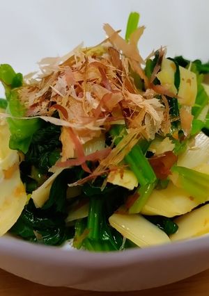 ほうれん草とたけのこ姫皮の和え物-レシピのメイン写真