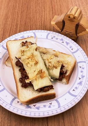 【大崎市】納豆チーズパン【食育】-レシピのメイン写真