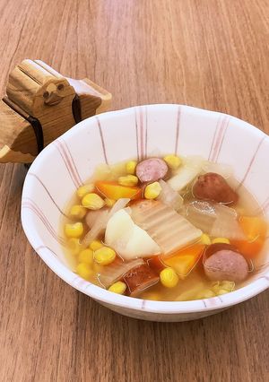 【大崎市】野菜たっぷりポトフ【学校給食】-レシピのメイン写真